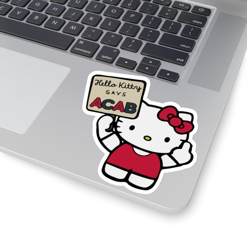 Hello Kitty Says Acab Sticker Teesperky