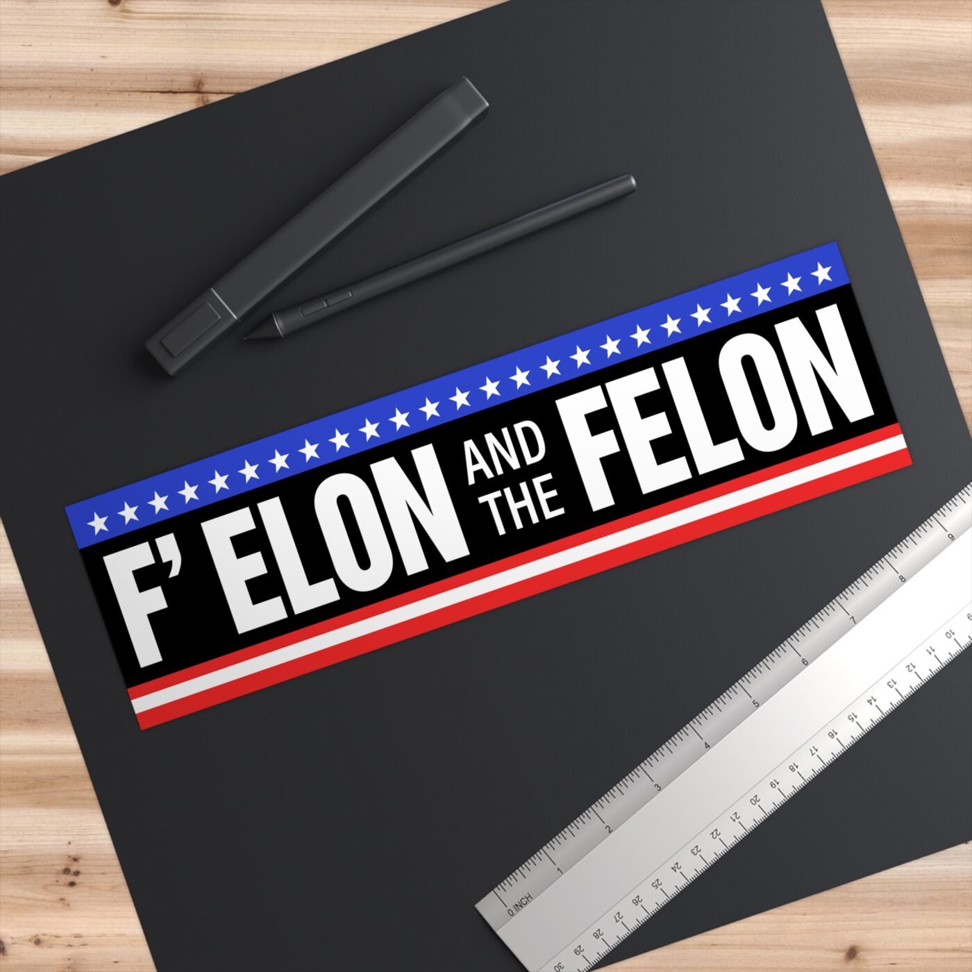 F' Elon and the Felon Bumper Sticker | Teesperky