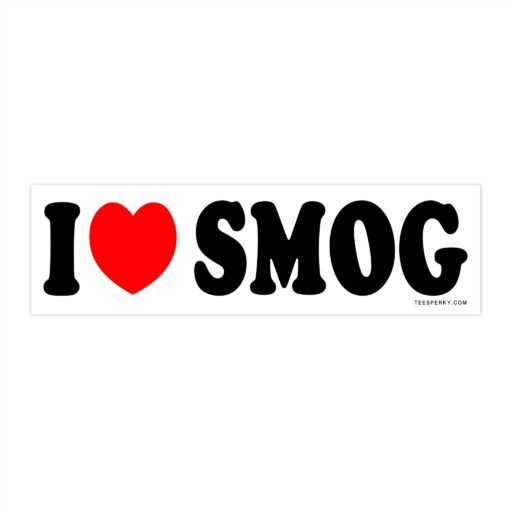 I Love SMOG Bumper Sticker