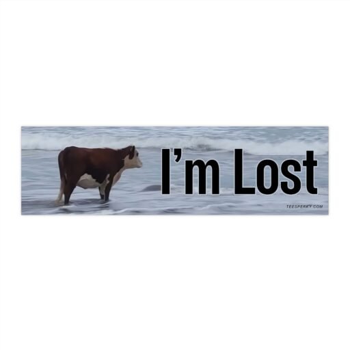 I'm Lost Cow Bumper Sticker