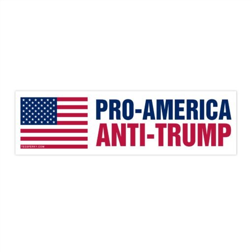 Pro-America, Anti-Trump Bumper Sticker