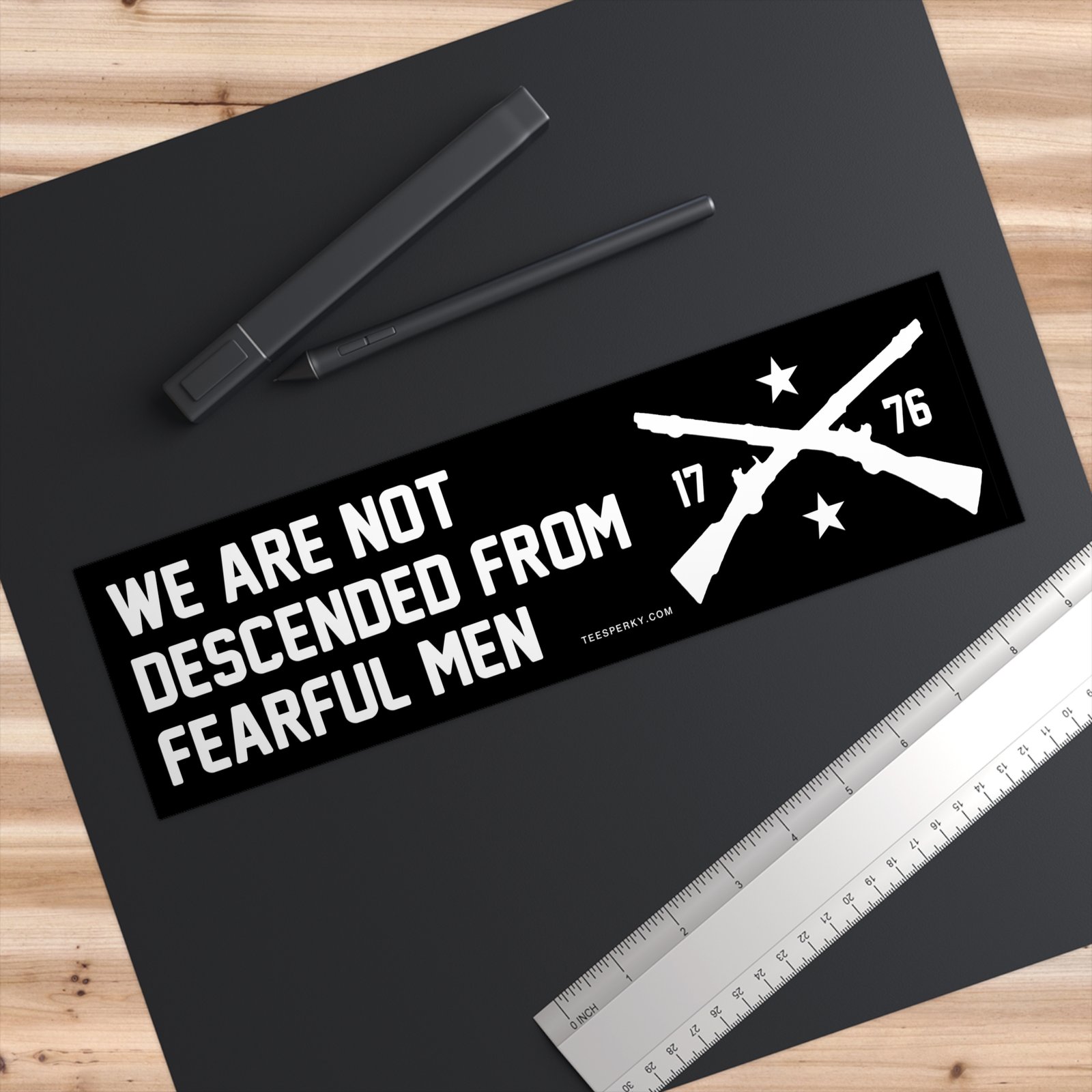 We Are Not Descended From Fearful Men Bumper Sticker - Image 3
