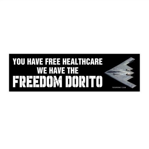 Freedom Dorito Plane Bumper Sticker