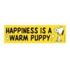 Happiness is a Warm Puppy Snoopy Bumper Sticker