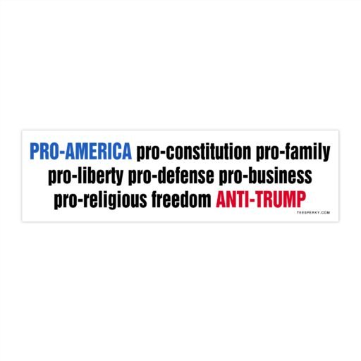 Pro-America, Anti-Trump Bumper Sticker