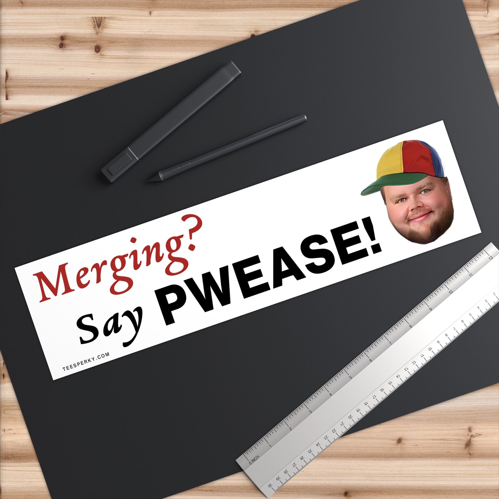 Merging? Say PWEASE! JD Vance Meme Bumper Sticker - Image 6