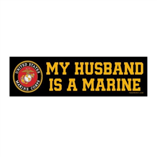 My Husband is a Marine Bumper Sticker