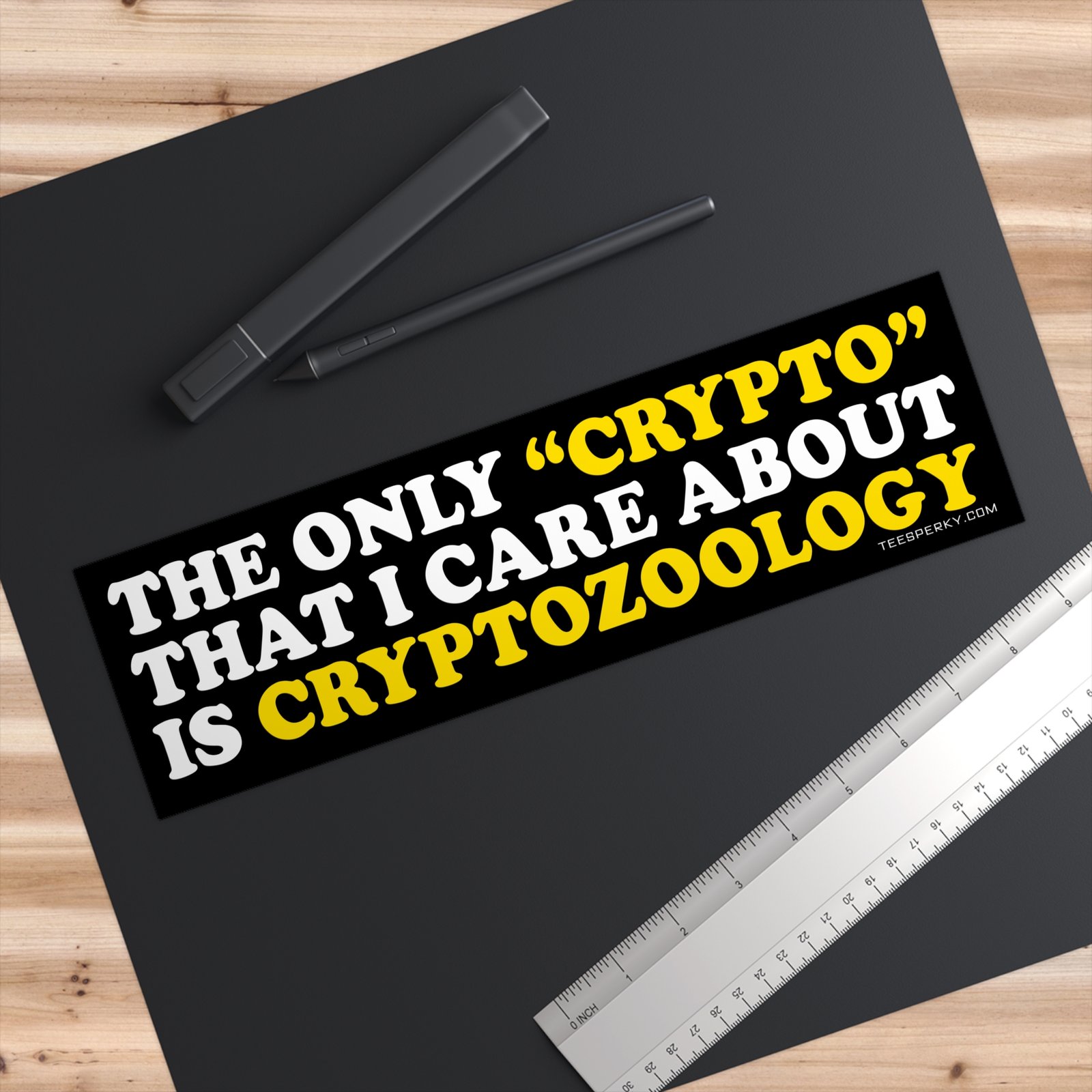 The Only Crypto That I Care About Is Cryptozoology Bumper Sticker - Image 3