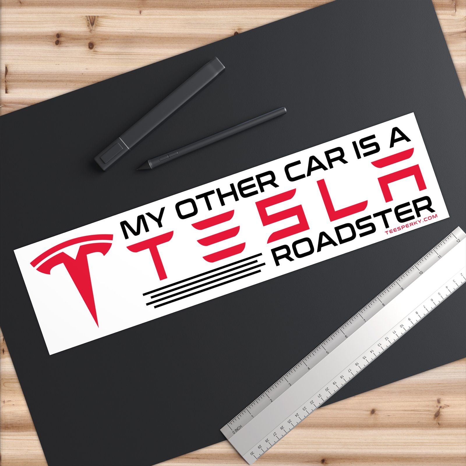 My Other Car is a Tesla Roadster Bumper Sticker - Image 6