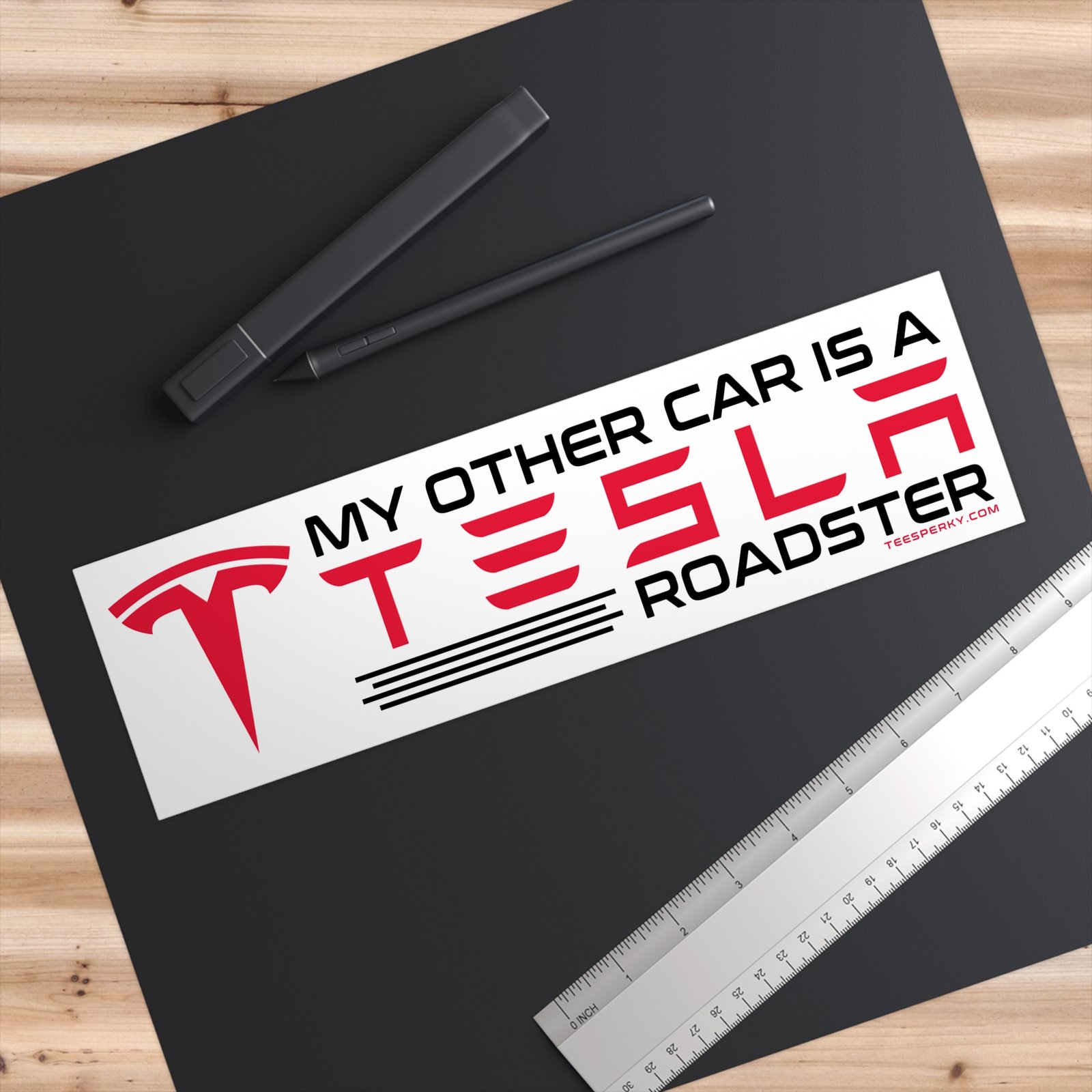 My Other Car is a Tesla Roadster Bumper Sticker - Image 3