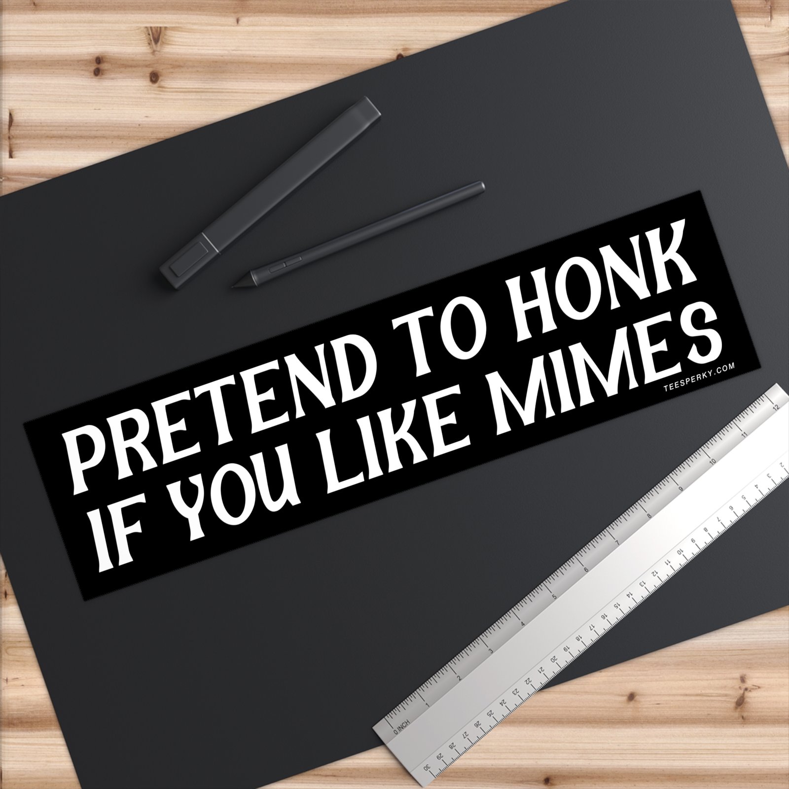 Pretend to Honk if You Like Mimes Bumper Sticker - Image 6