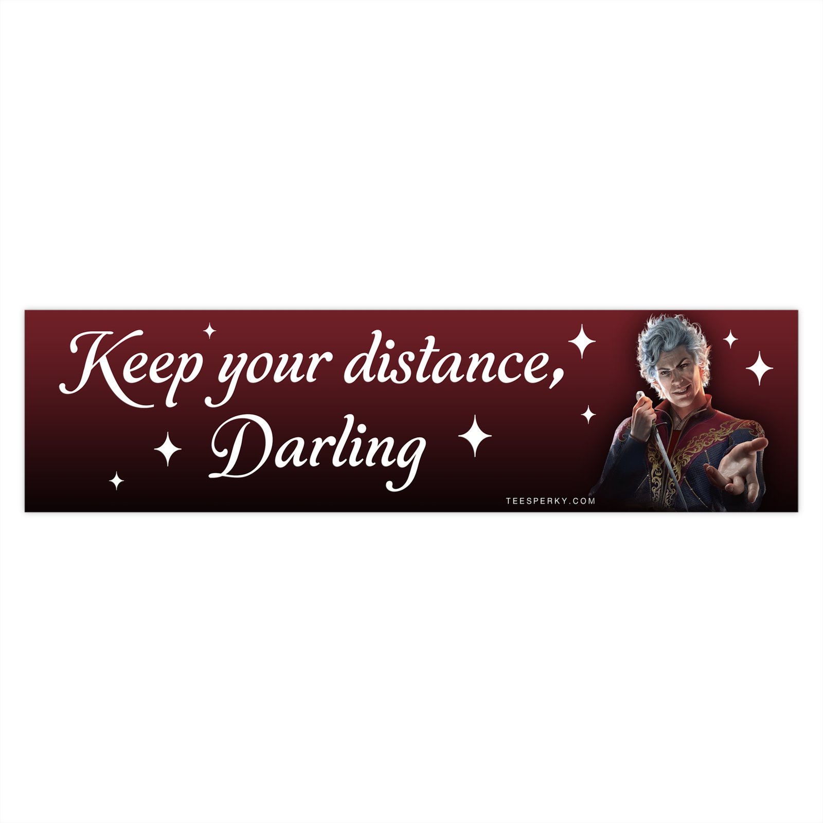 Astarion Keep Your Distance Darling Bumper Sticker - Image 4