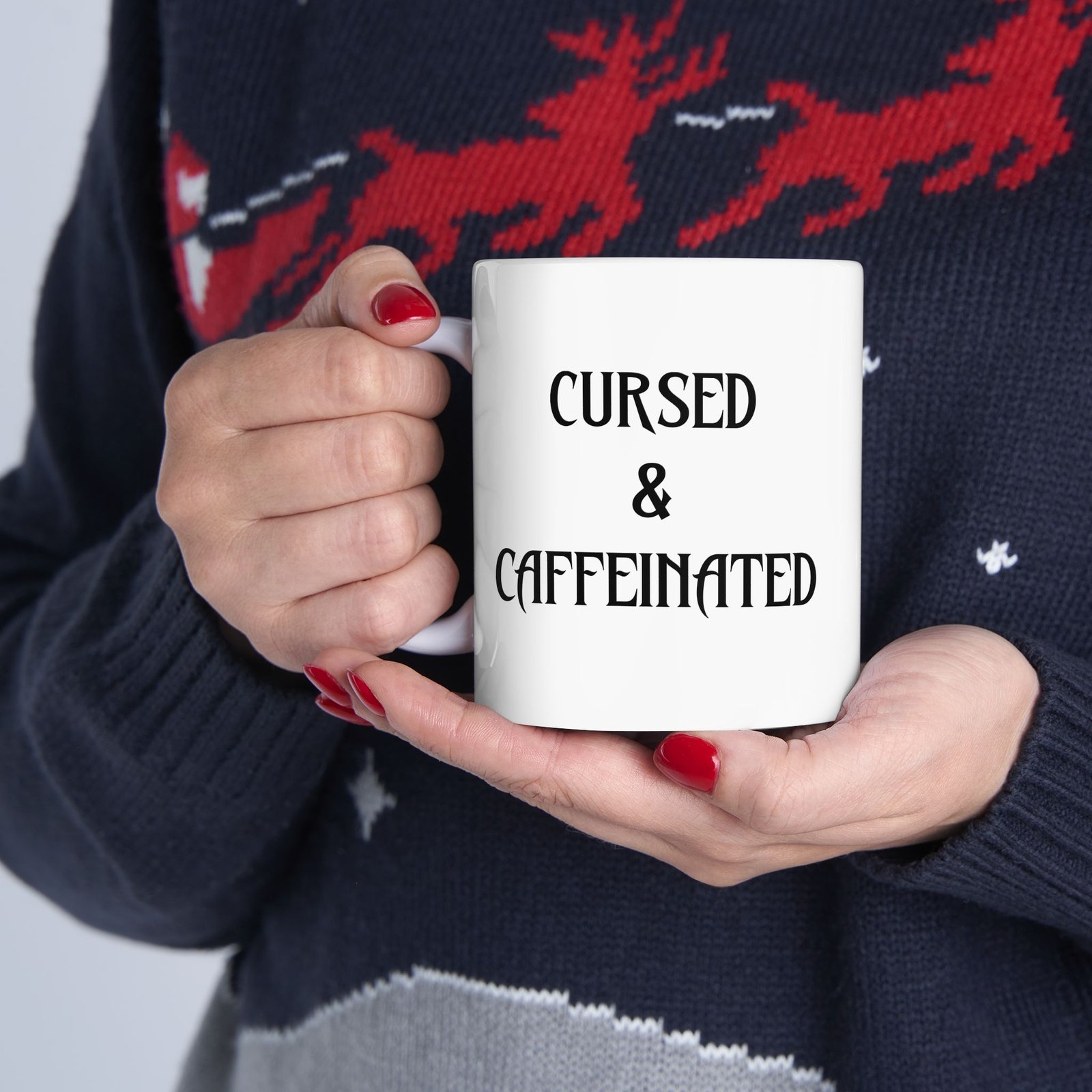 Cursed & Caffeinated Coffee Mug - Image 3