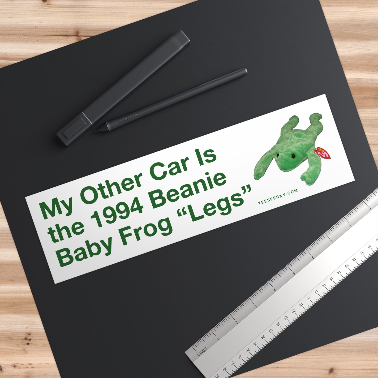 Beanie Baby Frog "Legs" Bumper Sticker - Image 3