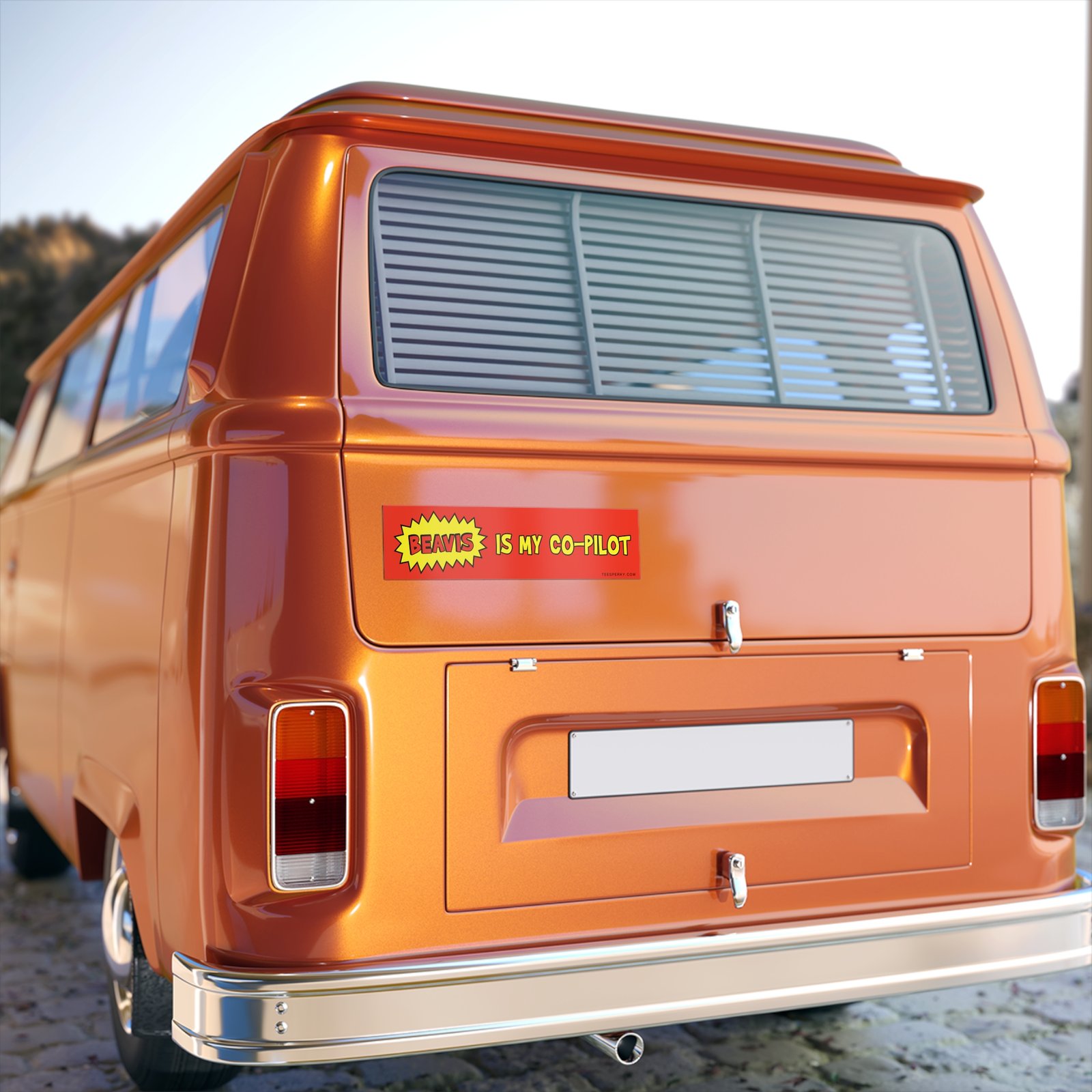 Beavis Is My Co-Pilot Bumper Sticker - Image 5