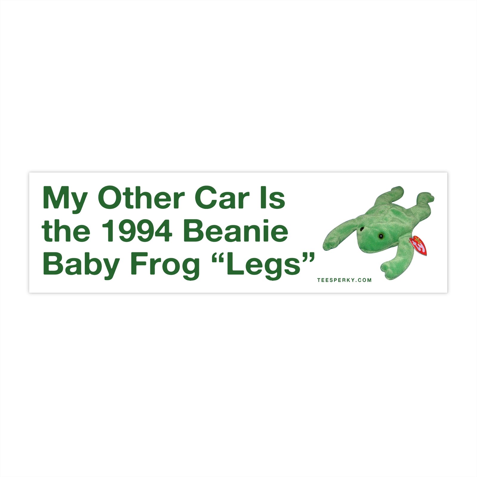 Beanie Baby Frog "Legs" Bumper Sticker