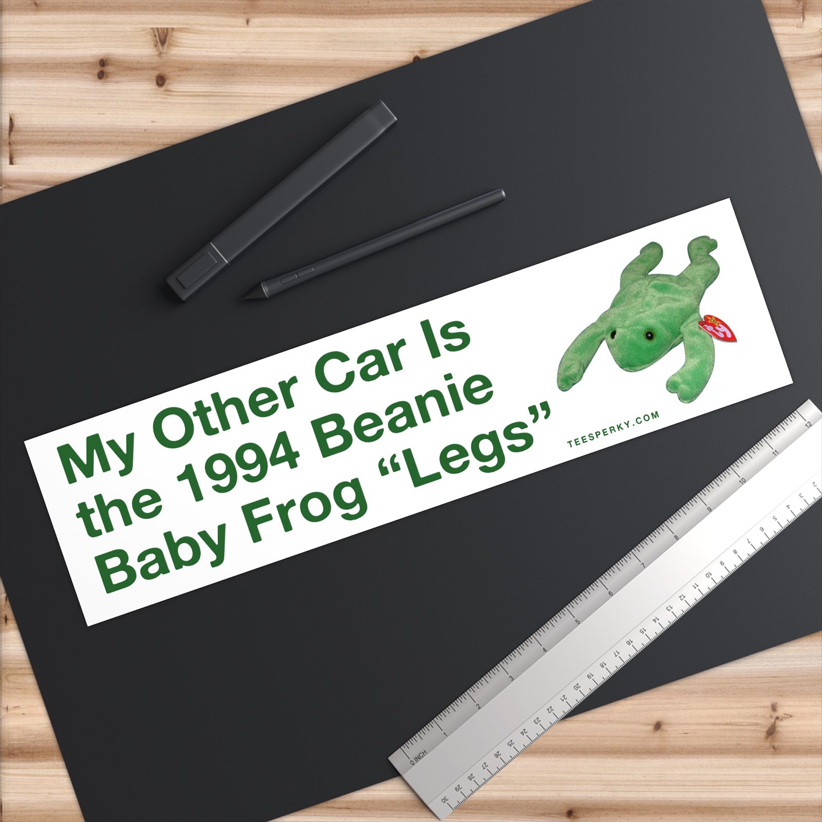 Beanie Baby Frog "Legs" Bumper Sticker - Image 6