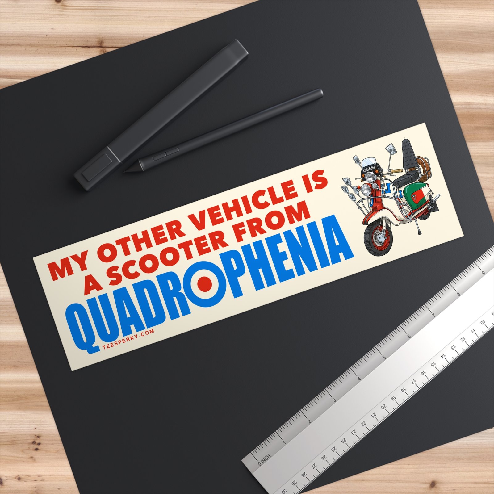 My Other Vehicle is a Scooter From Quadrophenia Bumper Sticker - Image 3