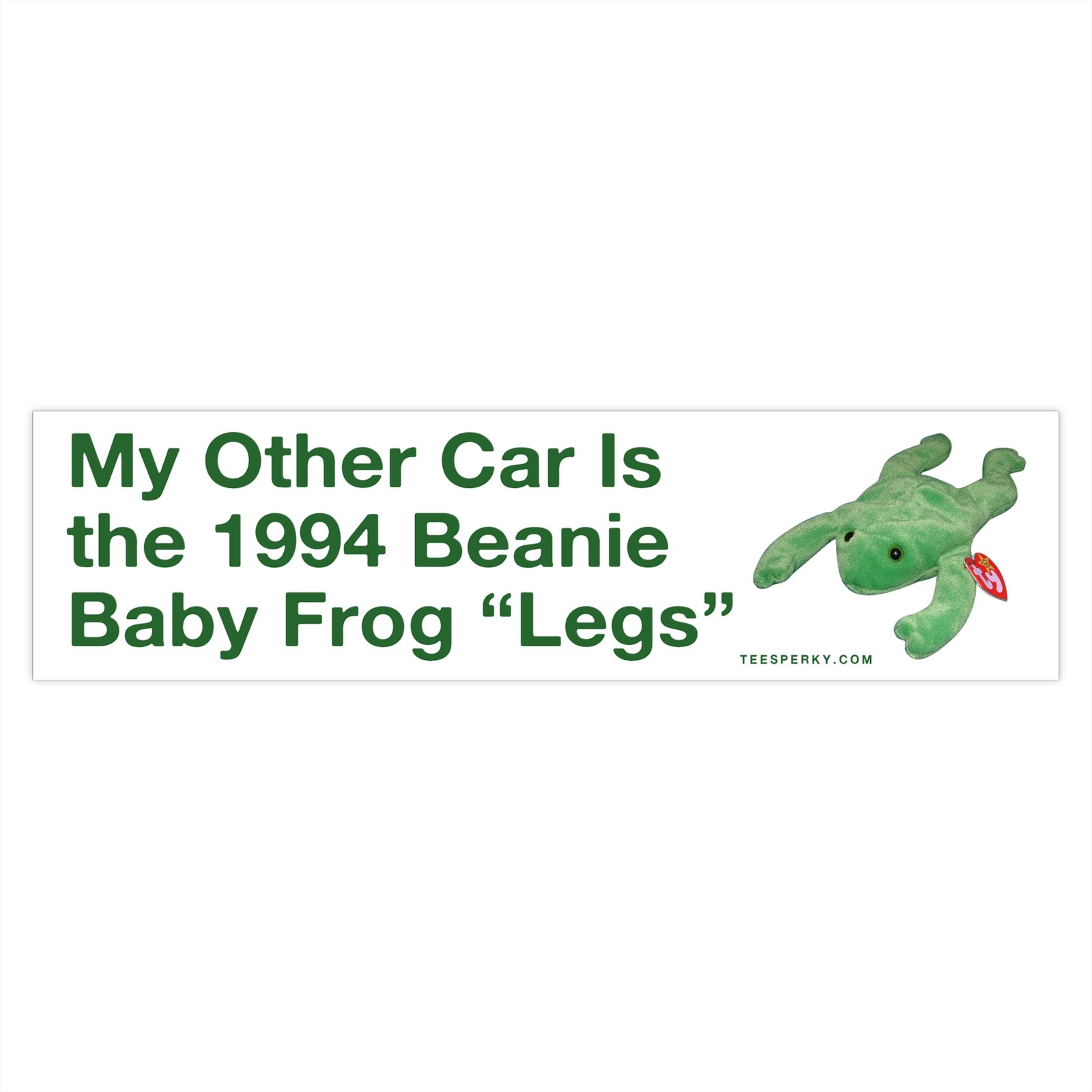 Beanie Baby Frog "Legs" Bumper Sticker - Image 4