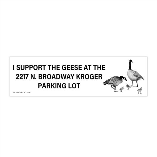 I Support The Geese Bumper Sticker