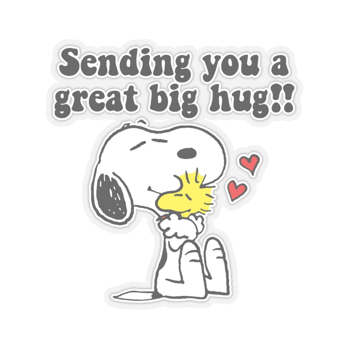 Sending You a Great Big Hug! Snoopy Sticker - Image 4
