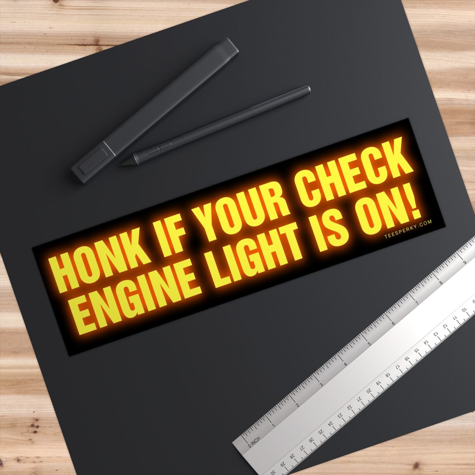 Honk if Your Check Engine Light is On Bumper Sticker | Teesperky