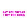 Say You Swear I Hit the Curb Bumper Sticker