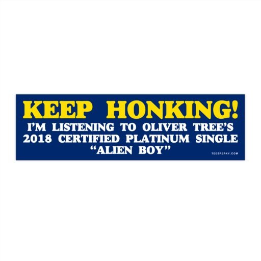 Oliver Tree's Alien Boy Bumper Sticker