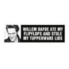 Willem Dafoe Ate My Flipflops Bumper Sticker