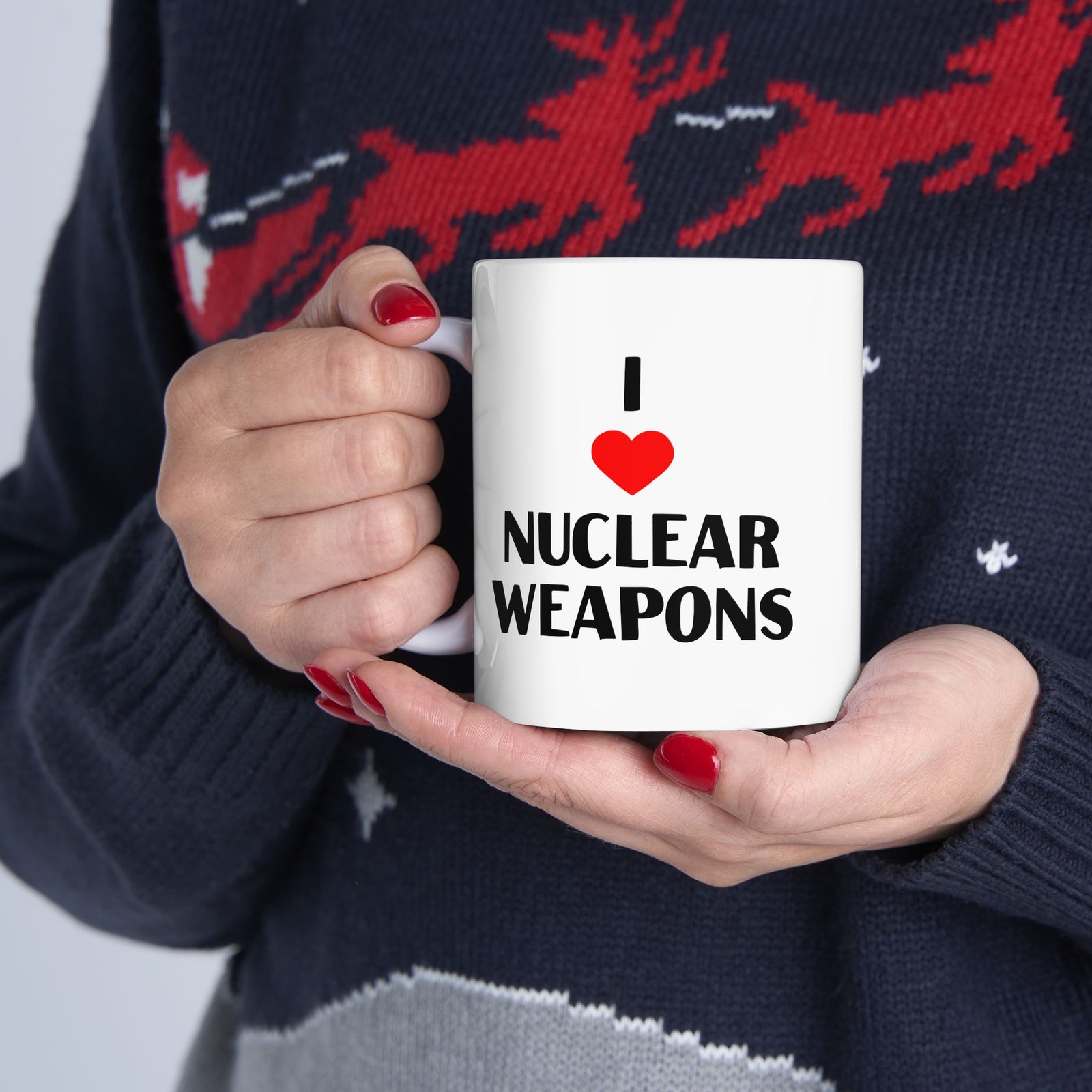 I Love Nuclear Weapons Mug - Image 3