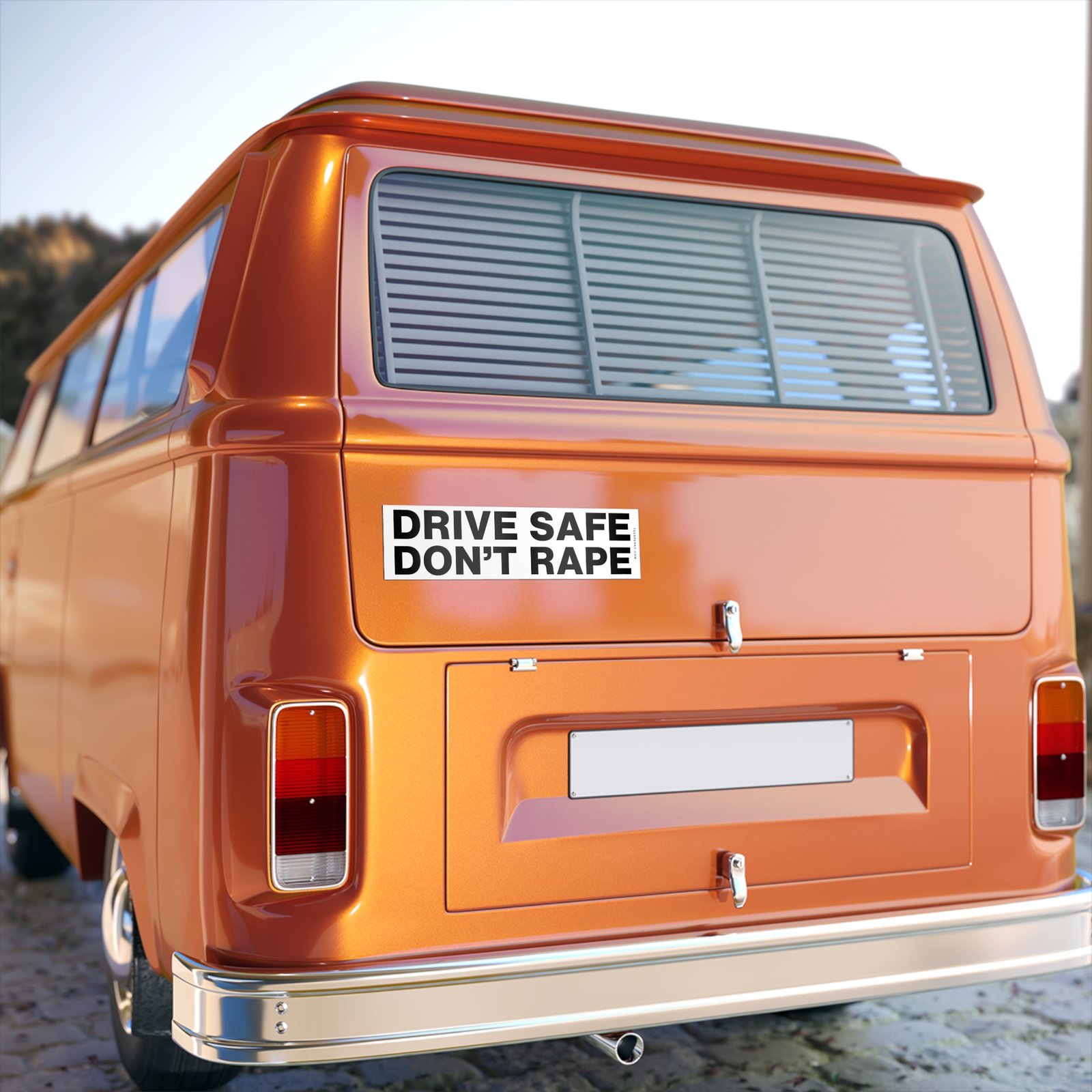 Drive Safe Don't Rape Bumper Sticker - Image 5