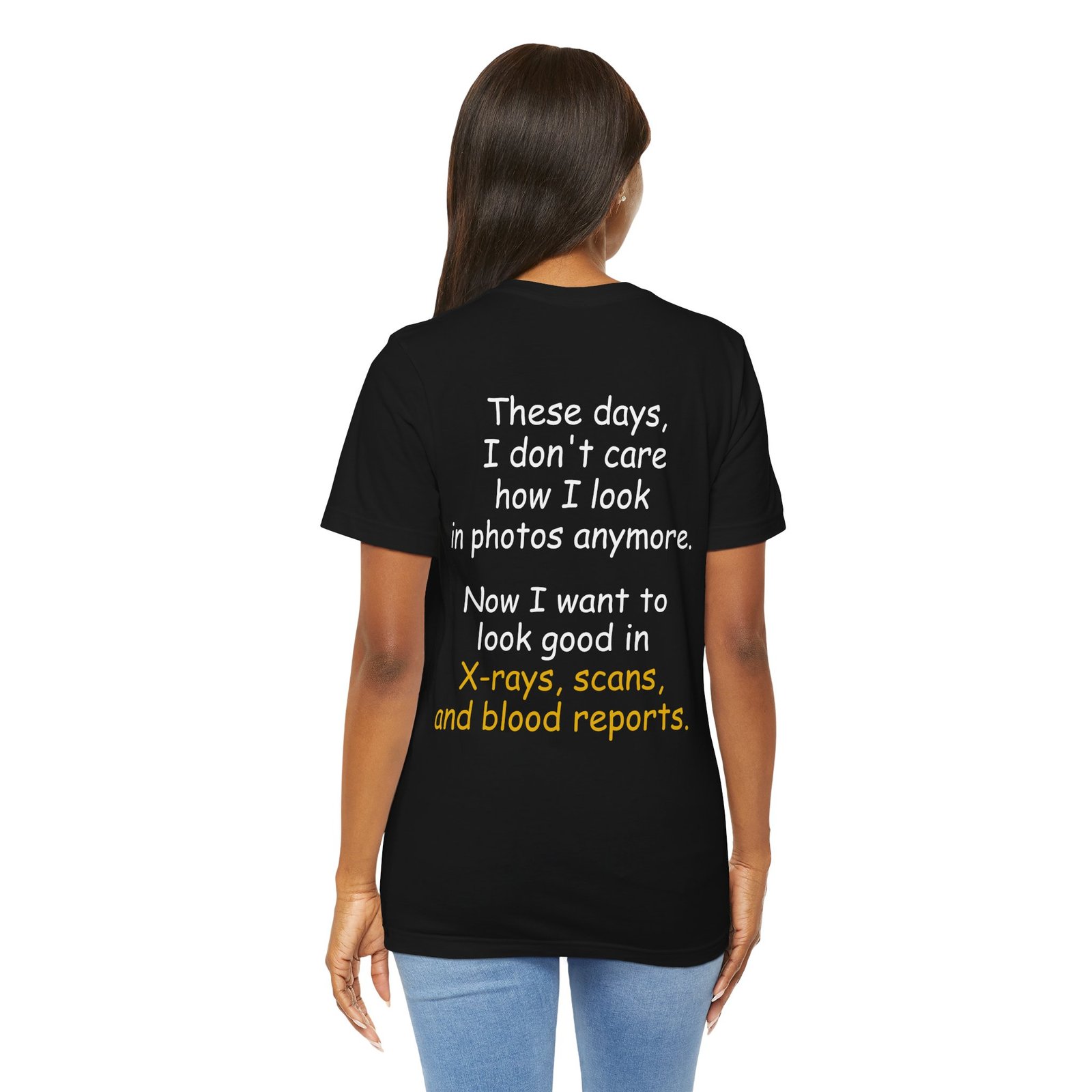 Funny X-Rays Scans Blood Reports T-Shirt (Back Side) - Image 4